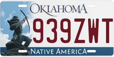 OK license plate 939ZWT