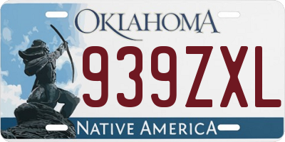 OK license plate 939ZXL