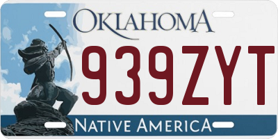 OK license plate 939ZYT