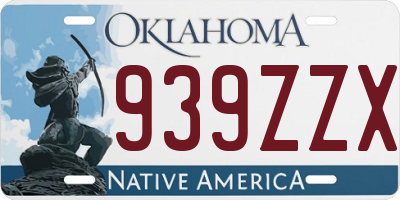 OK license plate 939ZZX