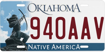 OK license plate 940AAV