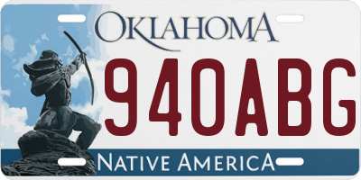 OK license plate 940ABG