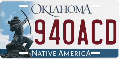 OK license plate 940ACD