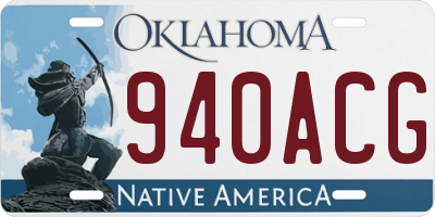 OK license plate 940ACG