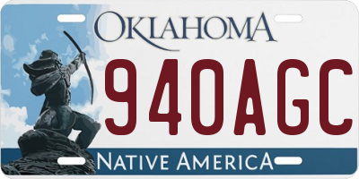 OK license plate 940AGC