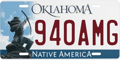 OK license plate 940AMG