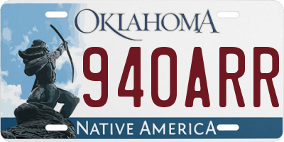 OK license plate 940ARR