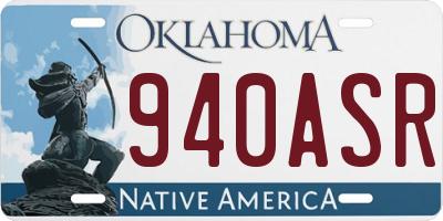 OK license plate 940ASR