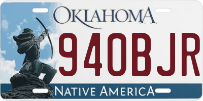 OK license plate 940BJR