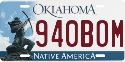 OK license plate 940BOM