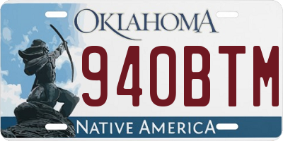 OK license plate 940BTM