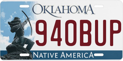 OK license plate 940BUP