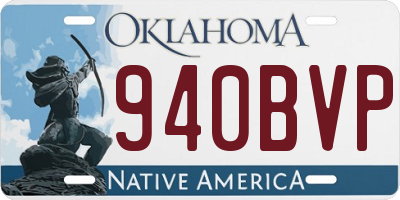 OK license plate 940BVP
