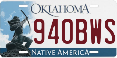OK license plate 940BWS