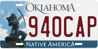 OK license plate 940CAP