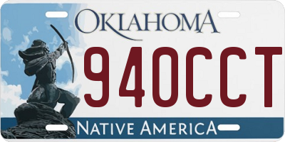 OK license plate 940CCT