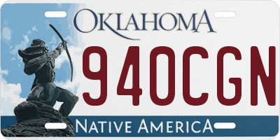 OK license plate 940CGN