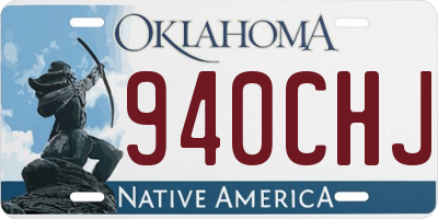 OK license plate 940CHJ