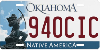 OK license plate 940CIC