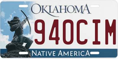 OK license plate 940CIM