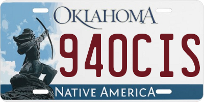 OK license plate 940CIS