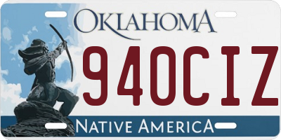 OK license plate 940CIZ
