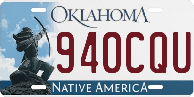 OK license plate 940CQU