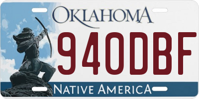 OK license plate 940DBF