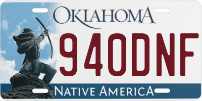 OK license plate 940DNF