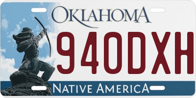 OK license plate 940DXH