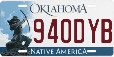 OK license plate 940DYB