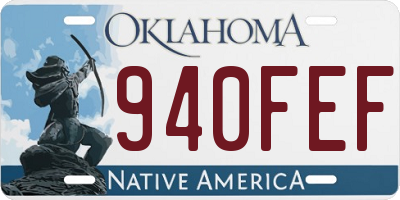 OK license plate 940FEF