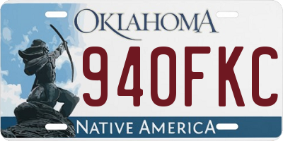 OK license plate 940FKC