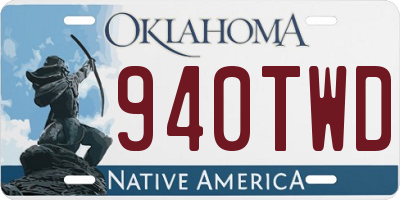 OK license plate 940TWD