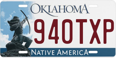 OK license plate 940TXP