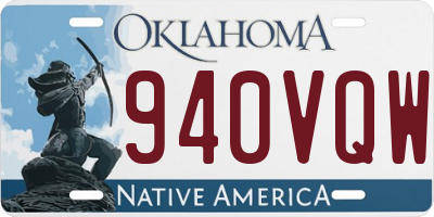 OK license plate 940VQW