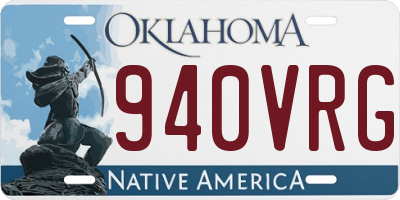 OK license plate 940VRG