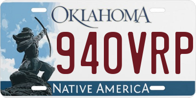 OK license plate 940VRP