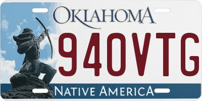 OK license plate 940VTG