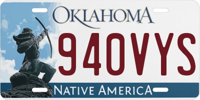OK license plate 940VYS