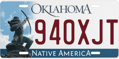 OK license plate 940XJT