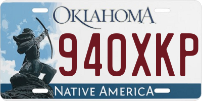 OK license plate 940XKP