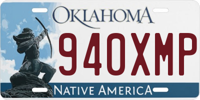 OK license plate 940XMP