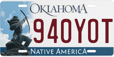 OK license plate 940YOT