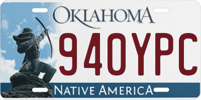 OK license plate 940YPC
