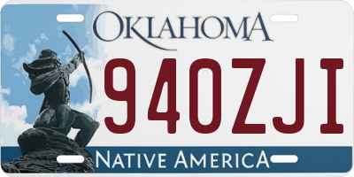 OK license plate 940ZJI