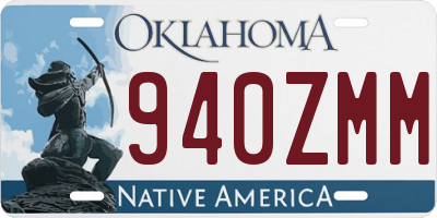 OK license plate 940ZMM