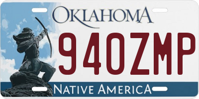 OK license plate 940ZMP