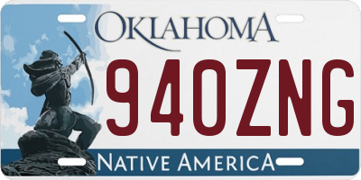 OK license plate 940ZNG