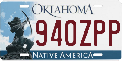 OK license plate 940ZPP